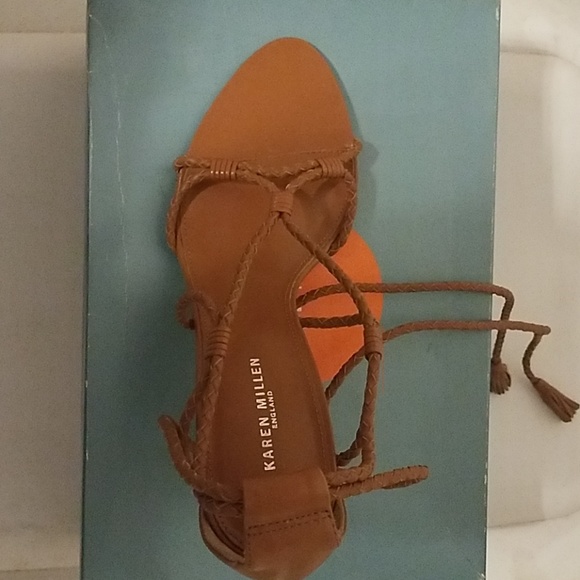 Sandales Karen Millen Taille 5 UK - Talon Haut, Couleur Nude - Occasion
